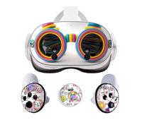 Fuhjythy Vinyl Skin Sticker for Mate Quest 3S VR Headset Controller PVC Decals Cute Cartoon Wrap Cover for Quest 3S Accessories