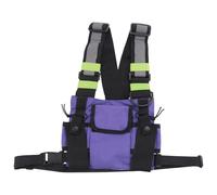 Fuhjythy Walkie Talkie Double Chest Bag Radio Reflective Chest Harness Holder Bag Vest Rig Walkie Talkies Front Pack Pouch Case C