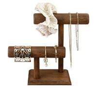 Fuhjythy Watch Holder Stand Wooden Watch Display Tower Jewelry Organizer for Bracelets and Necklaces Watch Holder Organizer,C