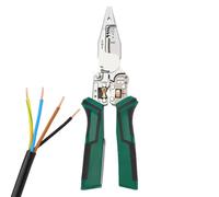 Fuhjythy Wire Cutter Tool 10 in 1 Electrical Cable Stripper Plier Voltage Tester Scissors with Electricity Measurement Function