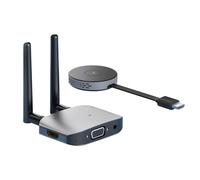 Fuhjythy Wireless -Compatible Video Transmitter Receiver G6W Kits HD Extender Adapter TV Dongle 1080P for Monitor Projector