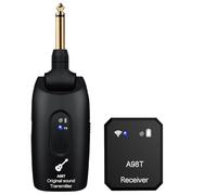Fuhjythy Wireless Guitar System Rechargeable 2.4G Digital Guitar Transmitter Receiver for Electric Guitar Bass Violin Accessories