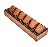 Fuhjythy Wood Watch Display Box Jewelry Ring Earring Storage Organizer Wooden Case Watch Storage Packing Gift Boxes Jewelry Case 6 Slots
