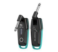 Fuhjythy WS-70 UHF Wireless Guitar System Wireless Guitar System Electric Guitar Wireless Transmitter Receiver Multi Channels Musical Instruments Parts Green