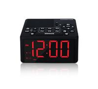 FUHONGYUAN Digital Alarm Clock Radio with AM/FM Radio, Dual Alarm, Dimmable Large LED Screen, Preset, Sleep Timer, Snooze & Easy-to-Use Features for Your Morning Routine