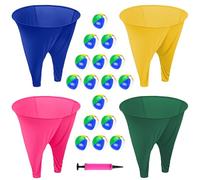 FUHSY Grandma Pants Game 4 PCS Grandma Pants Outdoor Game Granny Pants Yard Game for Adults with 16 Bouncy Balls and 1 Air Pump (Random Colors) for Family Gatherings Birthday Parties