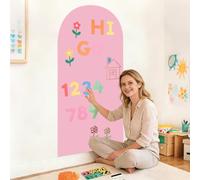 FUHSY Magnetic Wall Decal 100x45CM Pink Color Magnetic Wall Decal Arch Chalkboard with Multiple Accessories Magnet Wall Drawing Learning for Playroom School Home