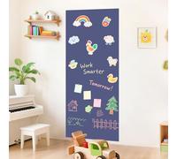 FUHSY Magnetic Wall Decal 120x45cm Dusty Blue Magnetic Chalk Board Sticker Magnet Chalkboard for Wall Peel and Stick Self Adhesive Blackboard for Playroom Home Office