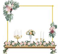 FUHSY Over The Table Rod Stand with Clamps Adjustable Table Stand Black 1m Tall 86-260cm Length Display Arch Hanging Rod Frame Flower Arch Stand for Wedding Birthday Party Balloon Decoration
