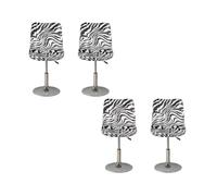 FUIALDOLG Bar Chair Stool Cover,Zebra-Stripe 4 Pack Stretch Chair Slipcover for Counter Height Bar Stool Anti-Scratches Chair Covers