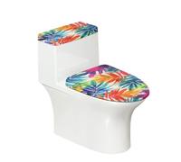 FUIALDOLG Colorful Maple Leaves Toilet Seat Cushion Pad Cover Set - Standard Toilet Lids for Bathroom, Machine Wash