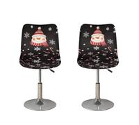 FUIALDOLG Snowman Snowflake Bar Stool Cover Stretch Counter Stools Pub Chair Slipcover for Dining Room Removable Anti-Scratches Spills Chair Covers for Dining Room Chairs Set of 4
