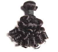 FUIBEJAE 10A Virgin Hair Bouncy Curl 3 Bundles with 4X4 Lace Closure Unprocessed Brazilian Double Weft Human Hair Bundles Short Curly Hair Extensions Full Head Natural Color,24inch/1bundle