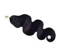 FUIBEJAE #1B Body Wave Curly Feather Crochet Braid Human Hair Extensions Knotless Pre Separated Crochet Virgin Braiding Hair Invisible Braids Hair Bundles for Black Women 100G,18inch