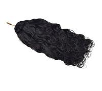 FUIBEJAE #1B Water Wave Curly Feather Crochet Braid Human Hair Extensions Knotless Pre Separated Crochet Virgin Braiding Hair Invisible Braids Hair Bundles for Black Women 100G,20inch