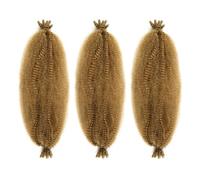 FUIBEJAE 3 Packs 24 Inch Soft Twist Hair for Afro Marley Locs, Pre-Separated Spring Crochet Braid Hair Curly Marley Braiding Hair Extensions for Black Women,27#