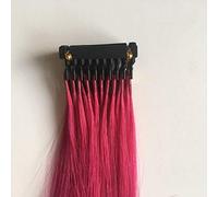 FUIBEJAE 6D 1Nd Generation Human Hair Extension Seamless Invisible 6D Original Braided Real Remy Hair Extension Bundle Color Wig Extension for Women 10 Rows,Pink,16inch(40cm)