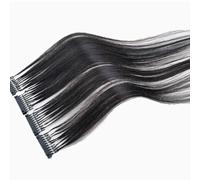 FUIBEJAE 6D 1St Generation Hair Extension for Women, 6D Machine Quick No Track Groove Connection To The Head Hair Real Human Hair, 10 Rows,22inch