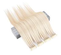 FUIBEJAE 6D 2Nd Generation Hair Extensions for Women, 6D Machine Quick No Track Groove Connection To The Head Hair Real Human Hair,10 Rows 50 Strands,Gold,22inch
