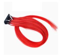FUIBEJAE 6D 2Nd Generation Hair Extensions for Women, Virgin Hair 6D Machine Quick No Track Groove Connection to The Head Hair Remy Human Hair Extension,10 Rows,Red,28inch