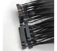 FUIBEJAE 6D 2Nd Generation Hair Extensions for Women, Virgin Hair 6D Machine Quick No Track Groove Connection to The Head Hair Remy Human Hair Extension,20 Rows,Black,22inch (55cm) 50g