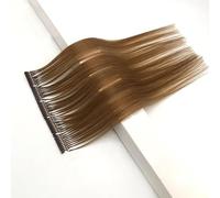 FUIBEJAE 6D First-Generation Human Hair Extension 6D Machine Quick No Track Groove Connection To The Head Hair Real Human Hair Extension for Women 10 Rows,28inch
