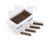 FUIBEJAE 6D Hair Extensions Buckles,C-Shaped Buckle for First Generation, 6D Hair Extensions Snap Human Hair No-Trace Hair Extensions Kit Tool (40Pcs),Brown A