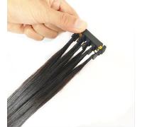 FUIBEJAE 6D Hair Extensions Second Generation, Original Braided Hair Real Remy Hair 6D Machine Faster Natural Technology No Trace Hair Extension for Women 10 Rows,16 Inch