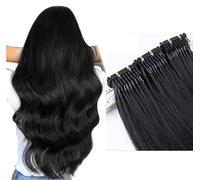 FUIBEJAE 6D Human Hair Extension,Seamless Invisible 6D No-Trace Hair Extensions Real Human Silky Straight Hair Extension Bundles for Women Girls,10 Rows,20INCH