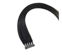 FUIBEJAE 6D Second-Generation Human Hair Extension 6D Machine Quick No Track Groove Connection To The Head Hair Real Human Hair Extension for Women 10 Rows,A 20inch