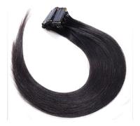 FUIBEJAE 6D Second Generation Human Hair Extension 6D Machine Quick No Track Groove Connection To The Head Hair Real Human Hair Extension, 10 Rows 50g,22inch
