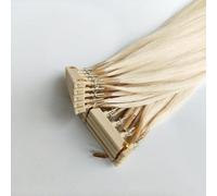 FUIBEJAE 6D Second-Generation Human Hair Extension 6D Machine Quick No Track Groove Connection To The Head Hair Real Human Hair Extension, 10 Rows,16inch