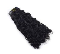 FUIBEJAE Burmese Curls Hair Extensions, Clip in Human Hair Extensions PU Skin Weft Curly Hair Extension Clip Ins Invisible Hairpieces for Women Daily Use,6Pcs,22inch(55cm)