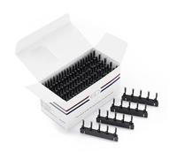 FUIBEJAE C-Shaped Buckle for 2Nd Generation 6D Hair Extensions Machine, 6D Human Hair No-Trace Hair Extensions Kit Tool, Five Bunches in A Row, 40Pcs,Black
