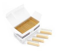 FUIBEJAE C-Shaped Buckle for First Generation 6D Hair Extensions Machine, 6D Human Hair No-Trace Hair Extensions Kit Tool, Ten Bunches in A Row, Yellow,40Pcs