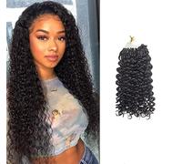 FUIBEJAE Micro Links Human Hair,Natural Black Kinky Straight Microlink Hair Extensions, Strands Micro Loop Ring Human Hair Extensionfor Women,100 Strands,18inch