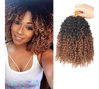 FUIBEJAE Passion Twist Crochet Braids Hair for Butterfly Faux Locs 7 Packs Short Spring Foam Roll Crochet Hair Braiding Hair Extensions for Women,24Strands/Pack,1B/30,8inch