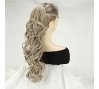 FUIBEJAE Ponytail Extension, 24Inch Drawstring Claw Clip Ponytail Extension Clip in Long Curly Pony Tails Synthetic Hair Piece for Black Women Daily Use,#M12/613