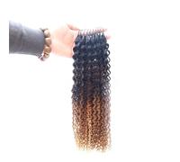 FUIBEJAE #T1b/2/27 Deep Wave Curly Feather Crochet Braid Human Hair Extensions Knotless Pre Separated Crochet Virgin Braiding Hair Invisible Braids Hair Bundles for Black Women,120G,24inch