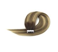 FUIBEJAE Tape in Hair Extensions, 100G 40Pcs #4/8/22 T Color Real Human Remy Straight Hair, Invisible Tape in Extensions with Thick Ends for Women Girls,18inch