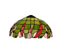 FUIBEJAE Tiffany Style Lamp Shade Replacement 16 Inch Vintage Green Vintage Stained Glass Lampshade for Table Lamps Ceiling Fixture Floor Lamp Pendant Light