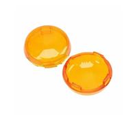 Fuicotto Motorcycle Indicators For Harley For Dyna Softail Electra Glide Road King Sportster 883 1200 Smoked Red Yellow Motorcycle Indicator Lens Light Caps Cover(1 pair yellow)