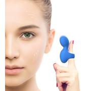 Fuigarry Mini-Ring Face & Eye Handheld Massager, Waterproof Portable Powerful Massage Tool, Multifunctional Eye, Jaw, Finger and Body Massager, Relieves Facial Muscle Fatigue and Pain - Blue