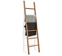 FUIN 6ft Wooden Natural Blanket Ladder Living Room Decorative Wall Leaning Farmhouse Quilt Display Holder Rustic Wood Towel Rack for Bathroom