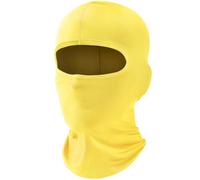 fuinloth Balaclava Ski Face Mask, Motorcycle Cycling Neck Warmer for Helmet, UV Protector Scarf for Men/Women Yellow