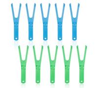 FUIPVGI 10 Pcs Dental Floss Holder, Floss Handle Holder Tooth Floss Holder Interdental Cleaner for Oral Teeth Clearing
