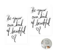 FUIPVGI 2 Pack Quote Motivational Wall Stickers, Be Your Own Kind of Beautiful Inspirational Wall Decals, Quote Sticker Art Lettering Saying DIY Home Decoration for Living Room Bedroom (Black)