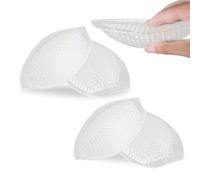 FUIPVGI 2 Pairs Bra Pads Inserts, Bra Inserts, Silicone Removable Bra Inserts Bra Push Up Breast Chest Enhancer Bra Pads Inserts, Bra Inserts Push Up for Bikini Lingerie Top Swimsuit (Transparent)