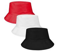 FUIPVGI 3 Pcs Summer Bucket Hat, Sun Hat, Sun Cap Fisherman Fishing, Sunshade Caps, Foldable, UV Protection, Unisex, for Hunting, Camping, Hiking, Travelling, Fishing (UK, Alpha, One Size, 3 Colors)
