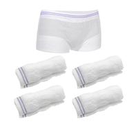 FUIPVGI 4 Pack Net Pants, Fix Reusable Net Pants, Incontinence Stretch Net, Women's Net Knickers Disposable Pants for Travel, Pregnant Women, Incontinence (UK, Alpha, L, Regular, Regular, White)